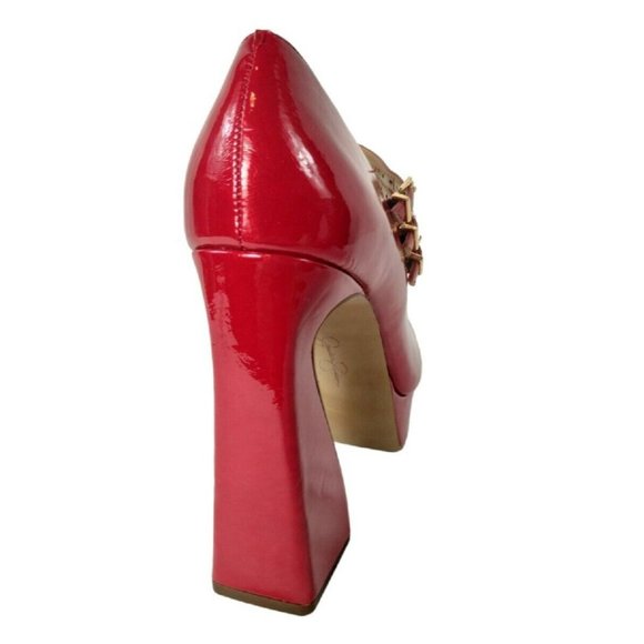 Jessica Simpson Darena Patent Mary Jane Platform Pumps Womens 8.5 Strappy New - Picture 8 of 14